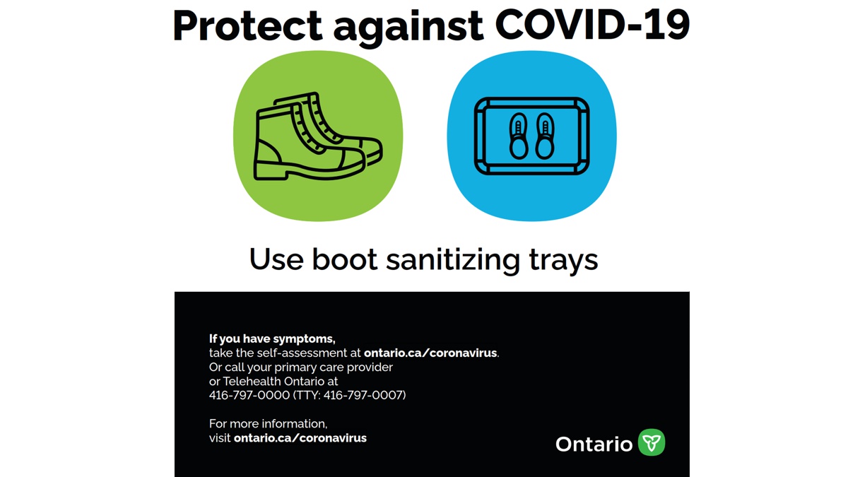 8/ Hospital IPAC:If I wear safety boots, will you require me to remove them and don hospital-provided clown shoes? No. If you're actually worried about contamination you'd follow Ontario's COVID-19 workplace guidance and provide boot sanitizing trays or shoe covers.