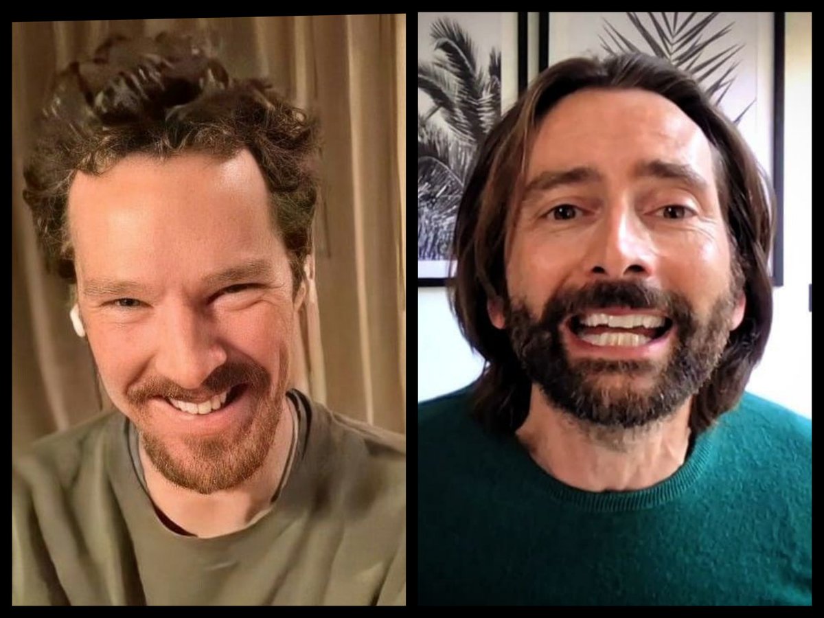 #GreenZoom  #BenedictCumberbatch  #DavidTennant It really looks like they are on a Zoom call  We would love to have Benedict on David's podcast! 