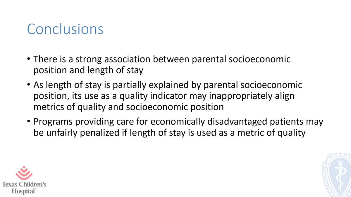 ZacharySpigel's tweet photo. Considering LOS as a quality metric may inappropriately align socioeconomic position with our definitions of quality. (4/5) https://t.co/DAH2nPNCSQ