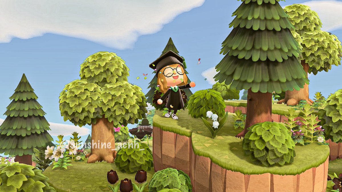 Sunshine_acnh_'s tweet image. Today, after a long 6 years, I have finally made it to my undergraduate graduation 🎓 I am sad that I will not be able to be there in person, but I thought it only fitting for my AC character to celebrate for me 🏔☀️

Preset: @/idle.crossing on ig
#acnh #animalcrossing