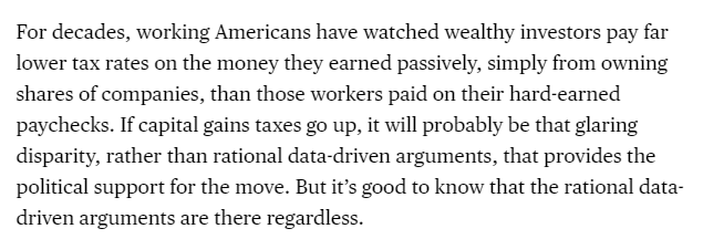 9/And in the end, on top of all these economic benefits, capital gains taxes probably seem very fair to the American people.Perceptions of fairness matter a lot!