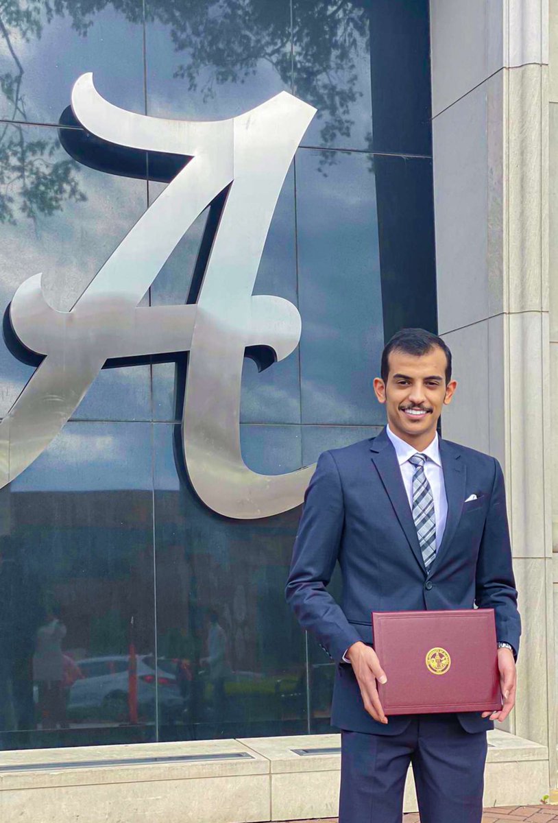 عُظّم المُراد فهَان الطريق ،
الحمدلله على حسن التمام و الختام 
تم بحمدالله تخرجي من جامعة
University of Alabama 
بتخصص الهندسة المدنية 🎓