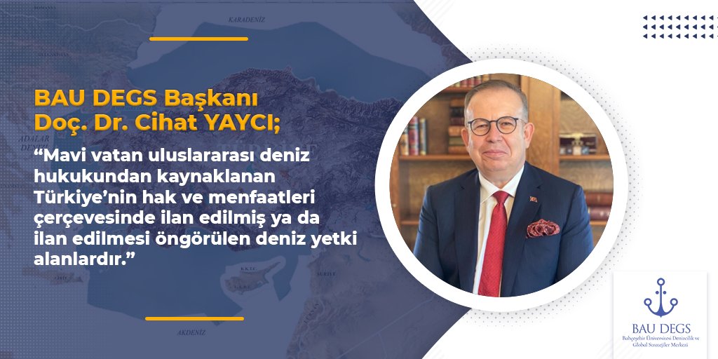 turkdegs's tweet photo. BAU DEGS Başkanı Doç. Dr. Cihat Yaycı "Mavi Vatan" Nedir? Videonun tamamı BAU DEGS Youtube Kanalında.
https://t.co/6r8ZBjtVUz
#baudegs #baumags #MaviVatan https://t.co/pnx5VucpRX