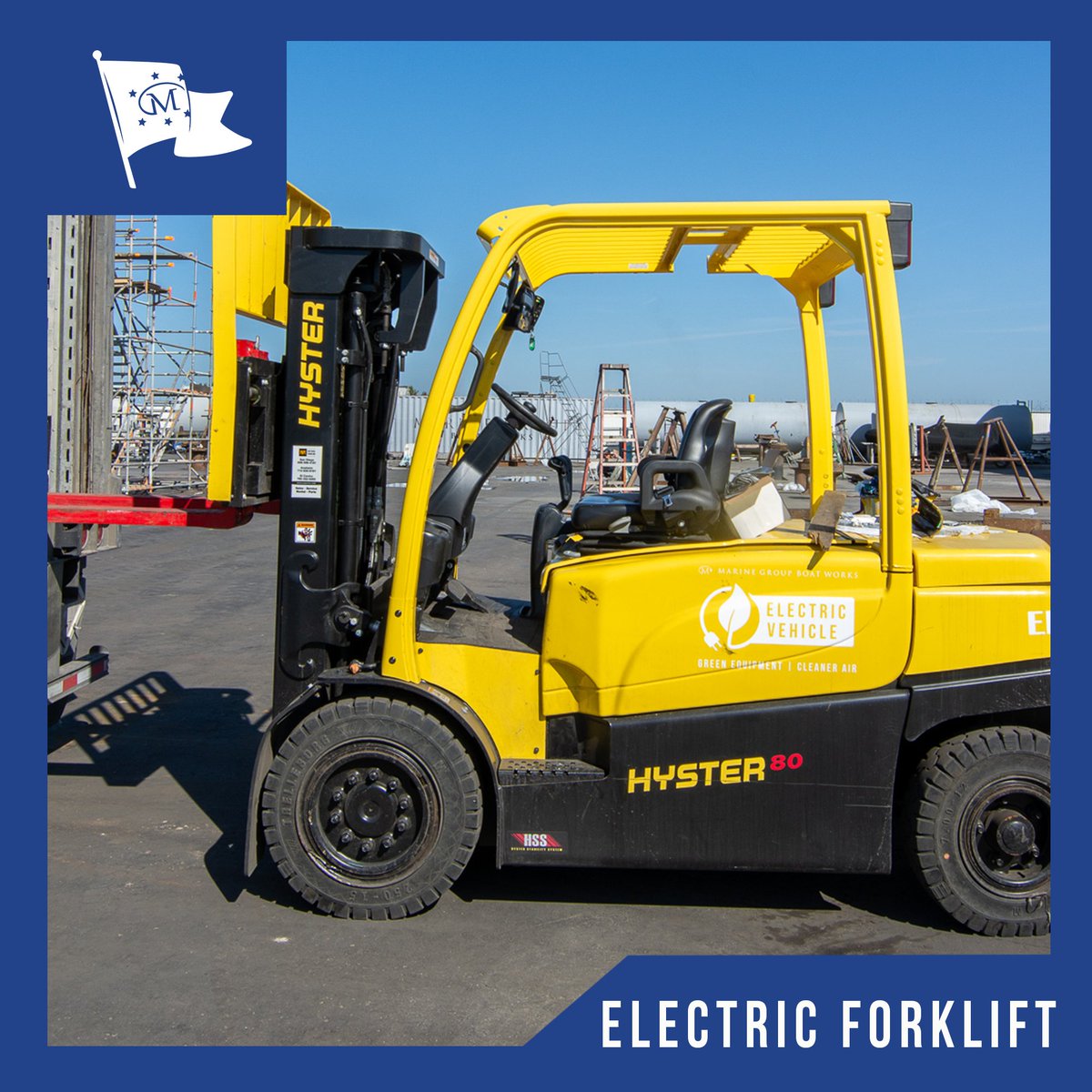 Implementing the new Hyster Electric Forklift is another aspect of our environmental commitment and the continued focus on responsible operations at Marine Group Boat Works. #preservingourenvironment #commitmenttoconserve #industrialresponsibility marinegroupbw.com/environmental-…
