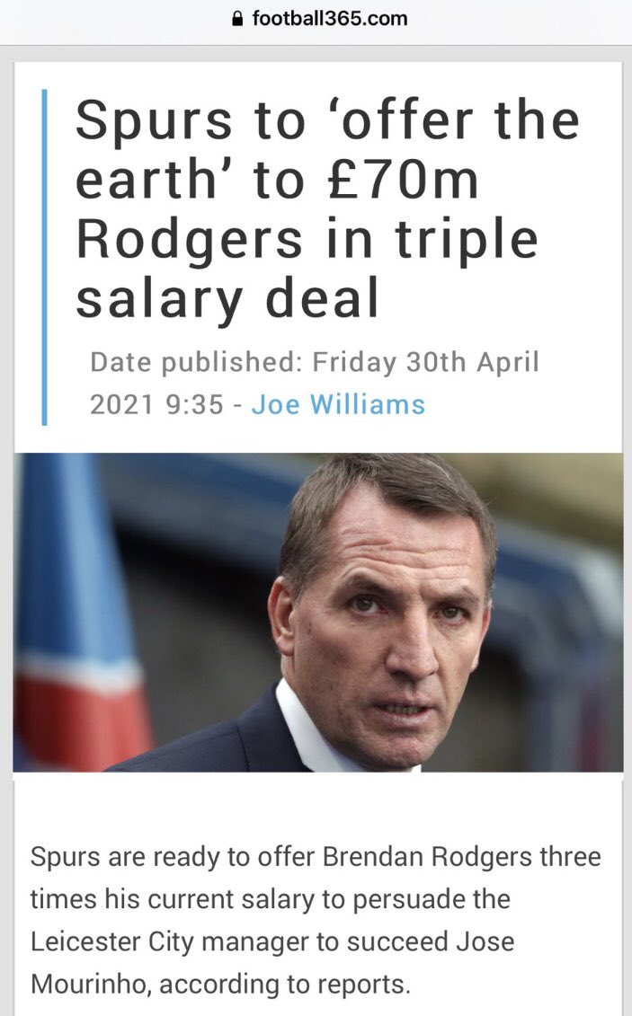 Rodgers is a great manager in my opinion, but with all due respect he’s not a £70M manager, nor is he the kind of manager we should be begging to get. At least not based on what he’d add to us...