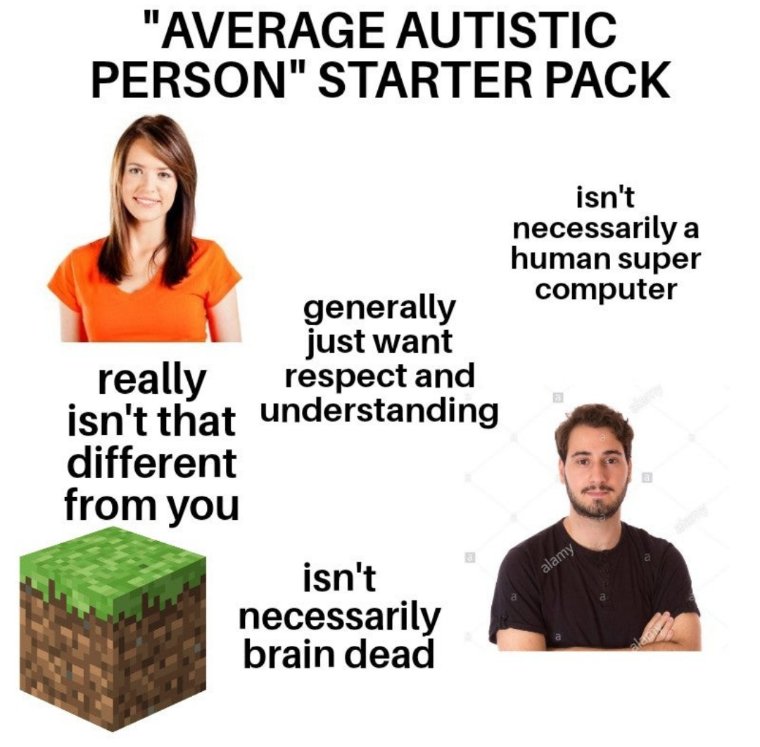 CharklesTimon's tweet photo. U/weeb-account r/starterpacks

#mildautism #mentalhealth https://t.co/6x7aVapvF5