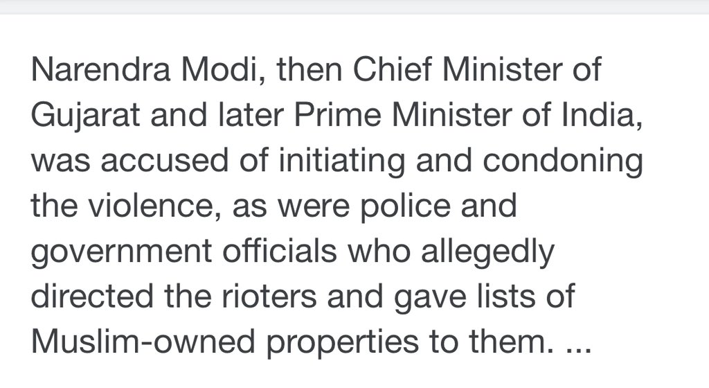 Commençons par son temps avant qu'il ne devienne Premier ministre. les émeutes imfamées du Gujarat. Modi était complice des assassinats de musulmans par la foule. PTDRRRR ce pays n'ira nulle part avec des extremsits hindous comme lui