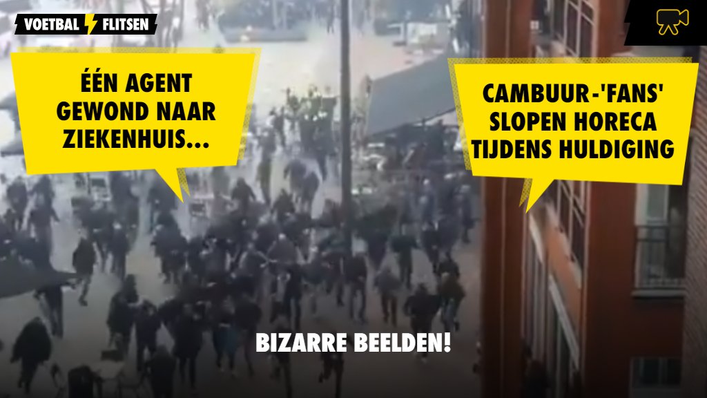 De huldiging van #Cambuur is vandaag flink uit de hand gelopen.