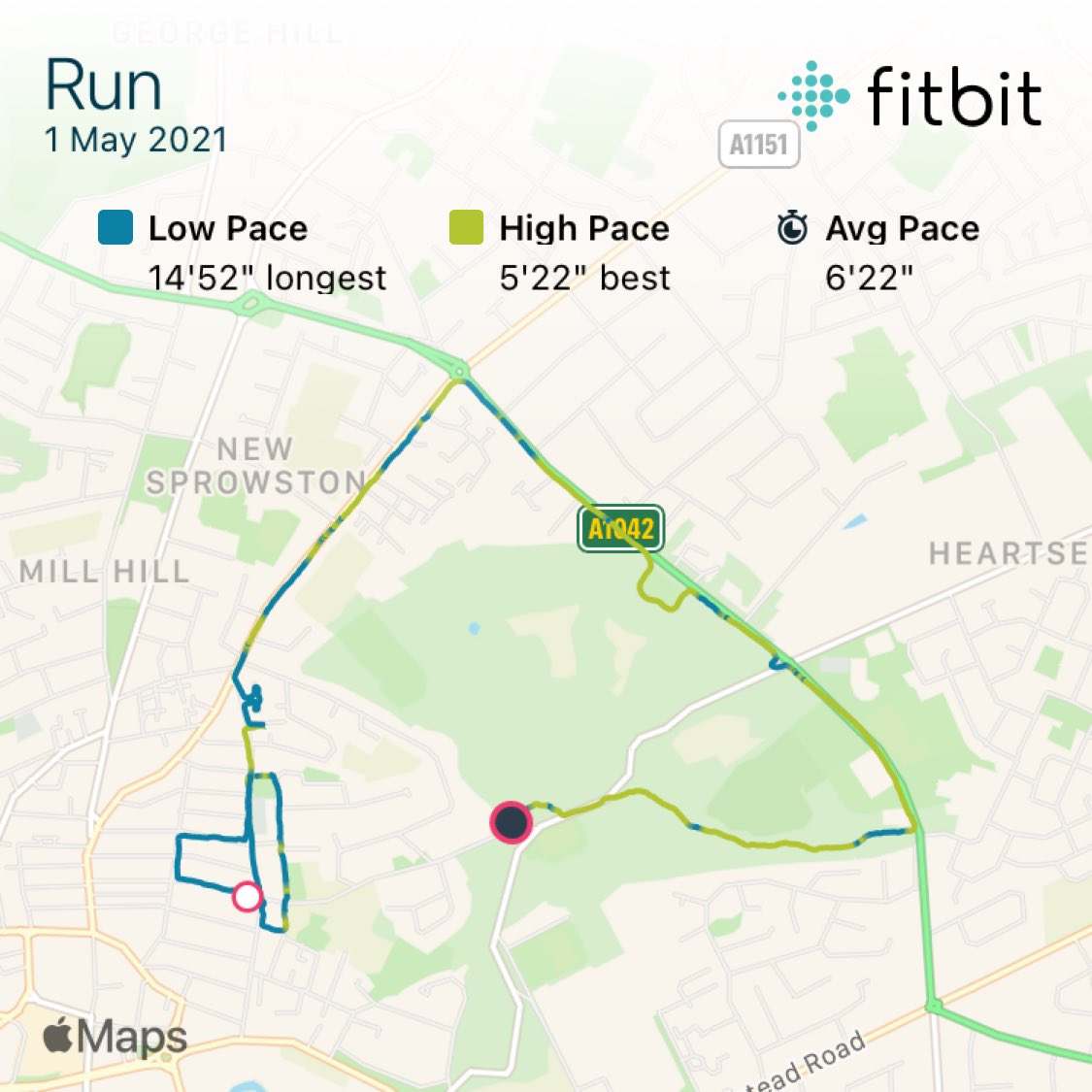 5.92km/3.77 miles this afternoon at 10’/mile. Not quick by my usual pace, but I’m not yet as fit as I was pre-Covid. And it is my hilly route!
