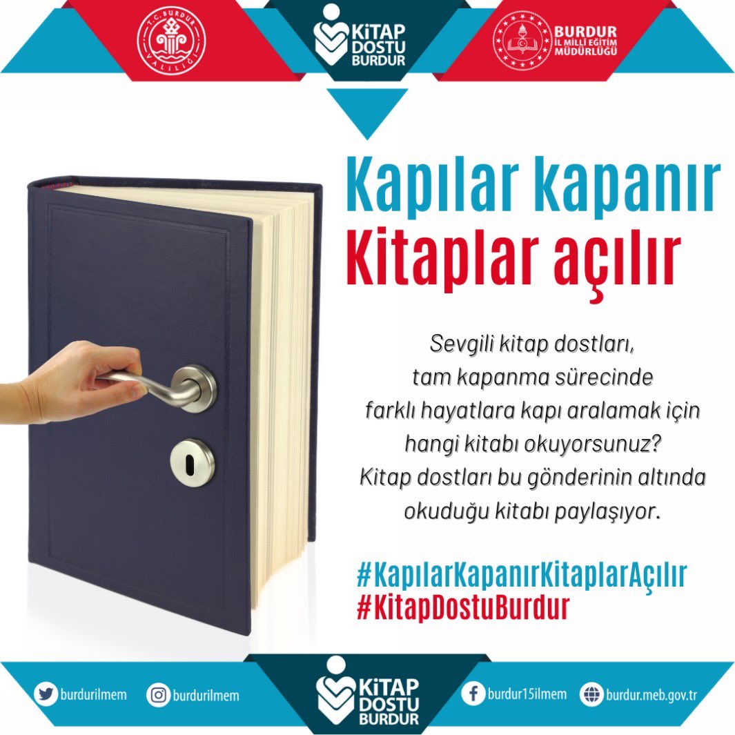 TefenniI's tweet photo. #KapılarKapanırKitaplarAcılır #KitapDostuBurdur https://t.co/ua2TSCmnkX