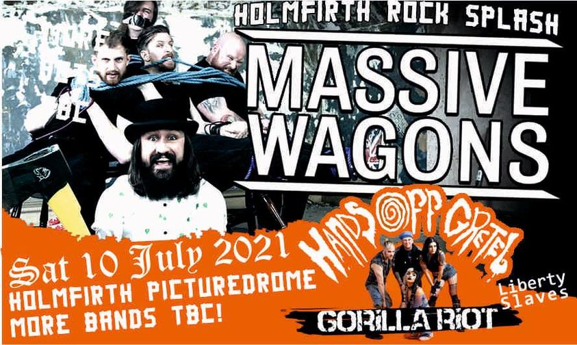 We ready for gigs?! Check this one out! @MassiveWagons @HandsOffGretel @GorillaRiotRock @LibertySlavesUK @thegigcartel #livemusic #rockmusic #holmfirth