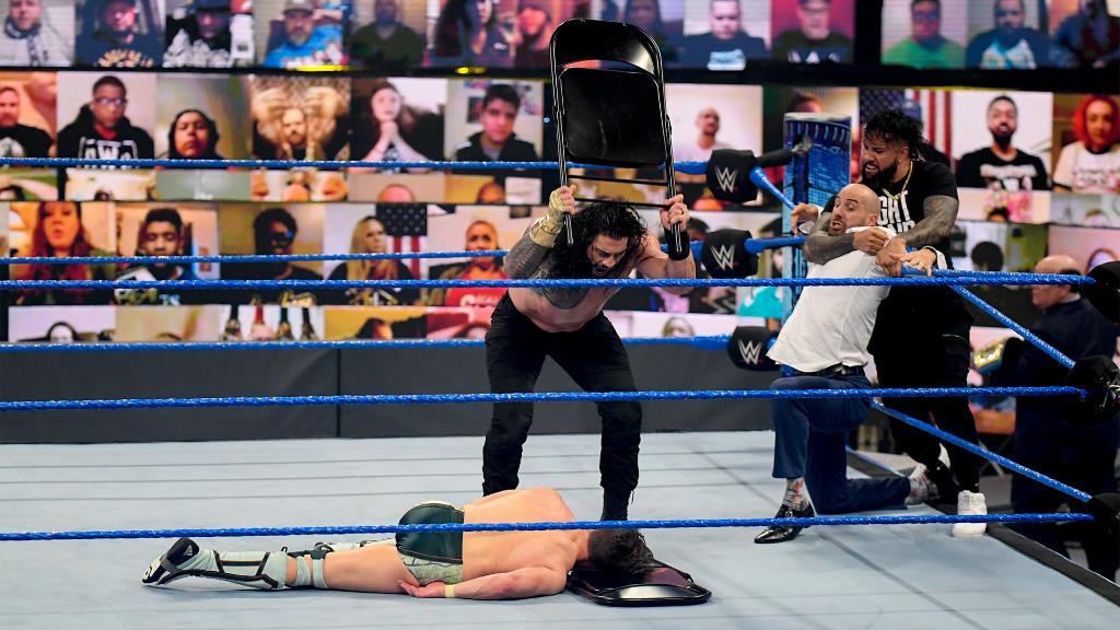 Roman Reigns beat Daniel Bryan on SmackDown as Bryan became a free agent after the loss. (WWE)
