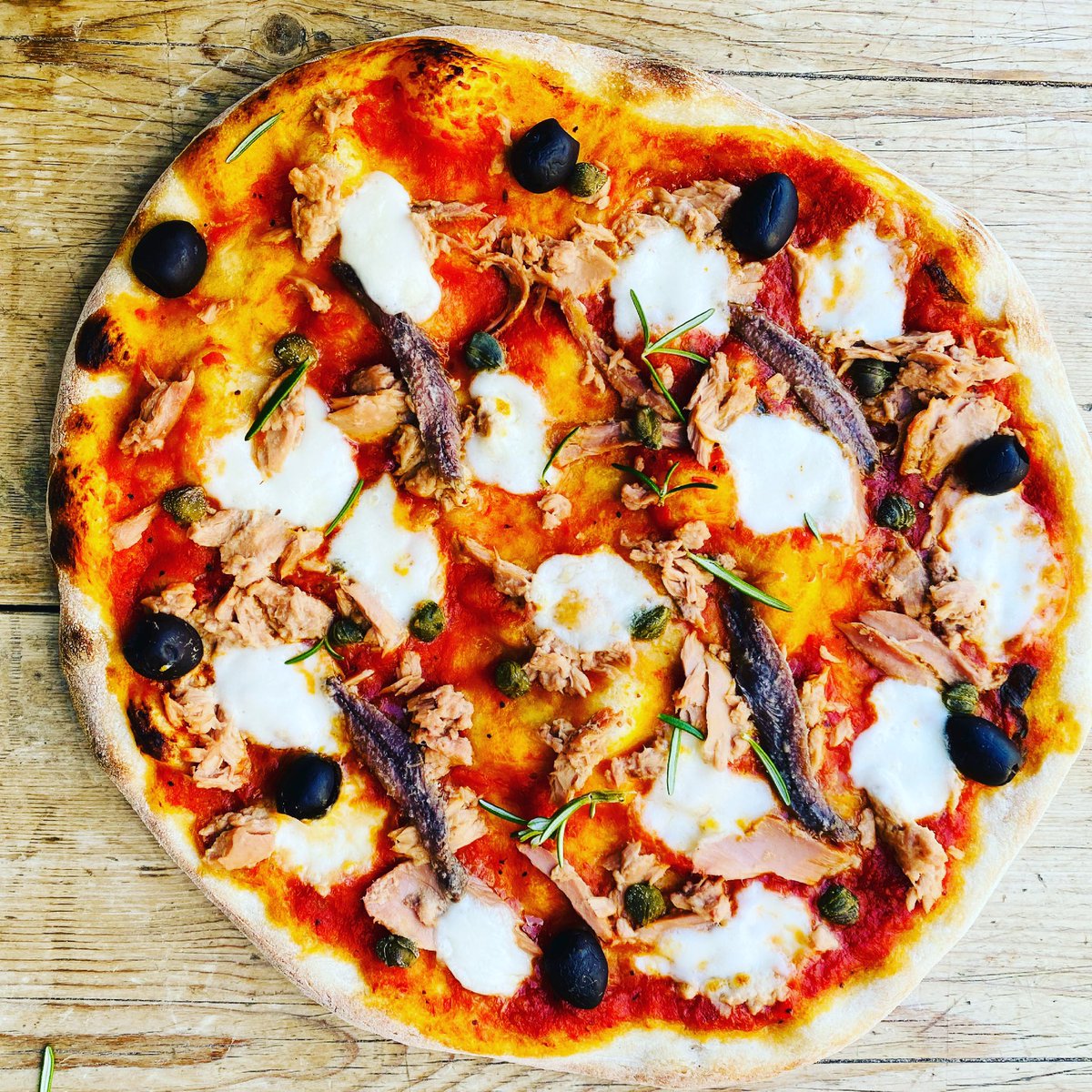#tuna #pizza on the menu today #food #IsleofWight #gurnard