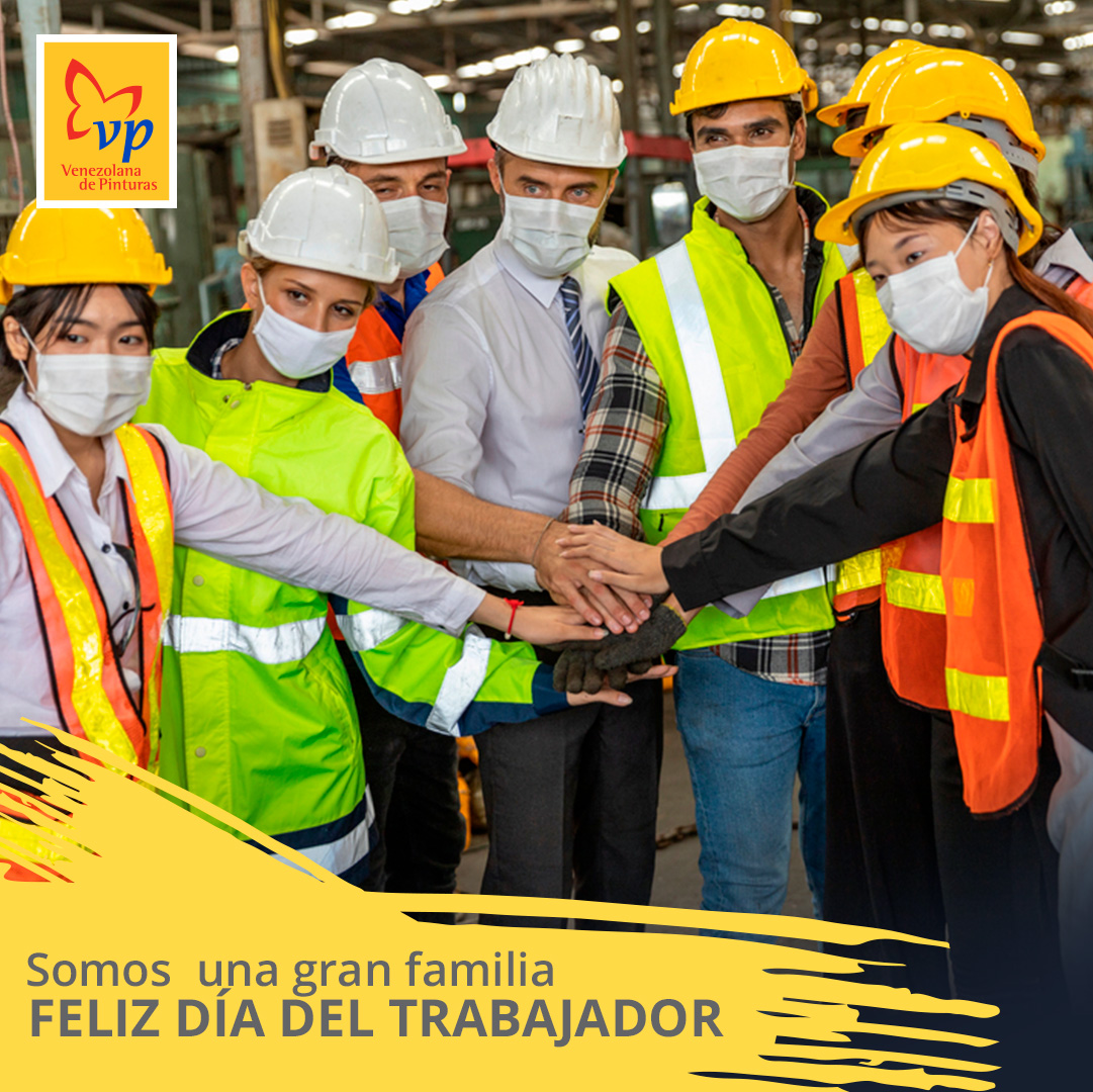 Agradecemos el esfuerzo y el talento de nuestro equipo que día a día trabaja para llevar color a los hogares venezolanos. Por eso hoy más que nunca queremos decir GRACIAS a todos los que conforman esta gran familia. Feliz día del trabajador les desea  Venezolana de Pinturas