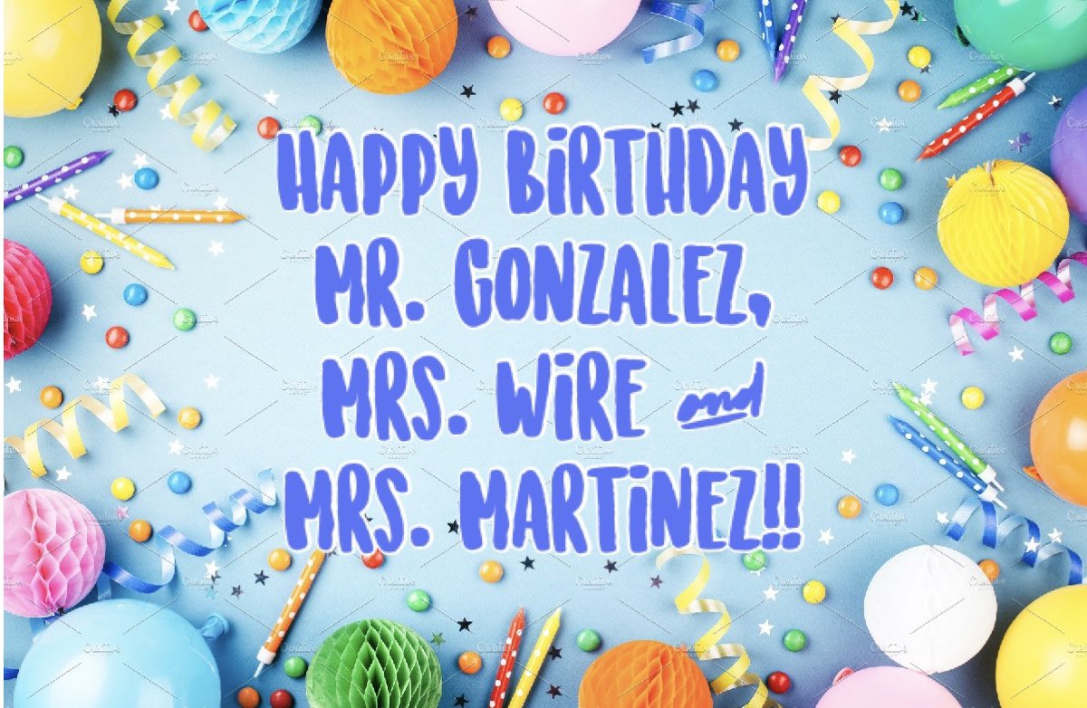 Happy Birthday to some of our amazing staff members!!🥳❤️💙