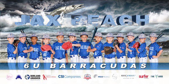 BigsSports1's tweet photo. Big’s Sports is a proud sponsor (and uniform supplier) to the Jax Beach Baseball 6U All Star team ⚾️🏆💪 #goBIGS https://t.co/cag8IZ4DWg