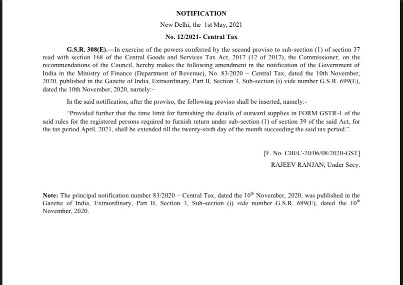 raghavca89's tweet photo. #GSTExtension #GSTR3B #GSTR1 #GSTR4 Finally some good news for GST Taxpayers as well as GST Professionals (1/2) https://t.co/RscwSfvlMw