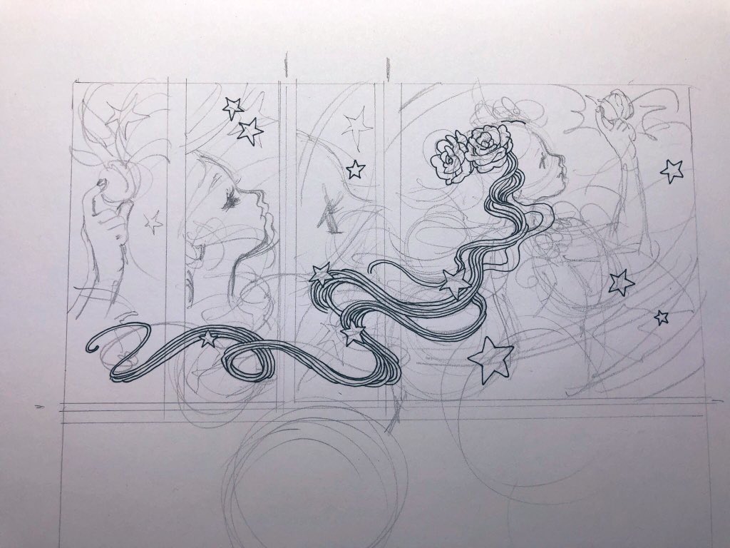 Here are some process shots of the traditionally drawn pages」Trung Lê  Capecchi-Nguyễn (only kind of around)の漫画