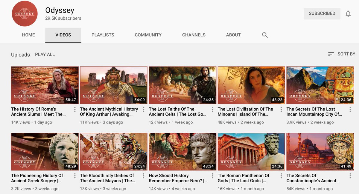 I have stumbled across this Youtube channel 'Odyssey' which has gathered a range of very useful historical documentaries, especially good for teachers of the classical subjects.