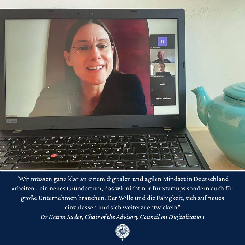 Last Monday, we had the great pleasure of hosting Dr Katrin Suder, chair of the German Federal Advisory Council on Digitalisation, for an insightful interview and Q&amp;A on innovation, politics and the role of the private sector. Here are some impression from the event😀