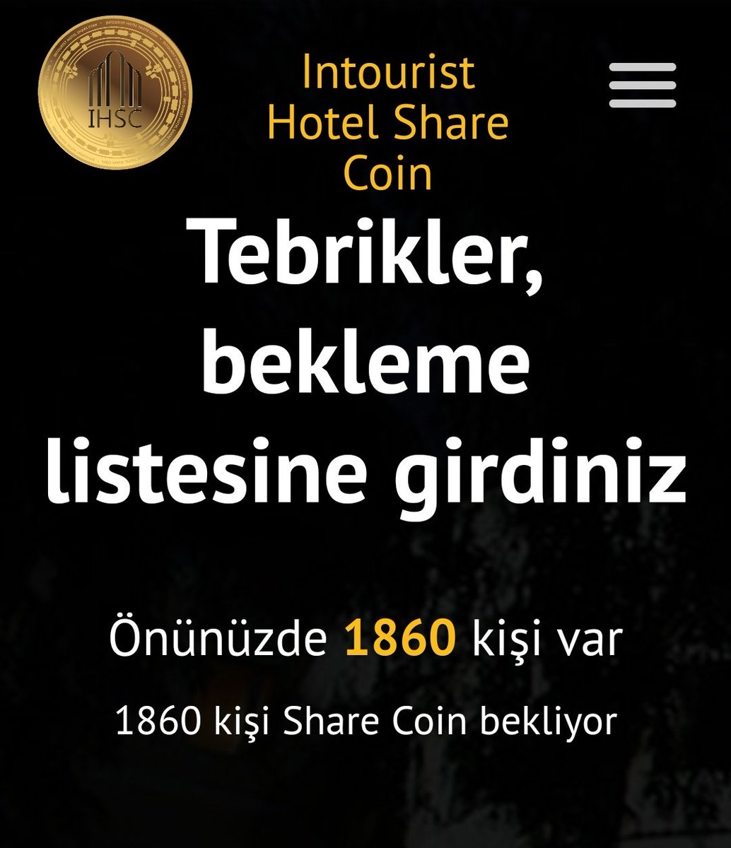 @Galip_Ozturk yeni projesi $ihsc hakkında etrafımızdaki  insanlara bilgi verdik. Sordukları bize sıra gelir mi?
1$ = 100 adet  $ihsc
10$ = 1000 adet $ihsc
100$ = 10000 adet $ihsc

*Geri alım garantisi veren başka bir coin yok.
*Somut karşılığı olan başka Coin yok ++