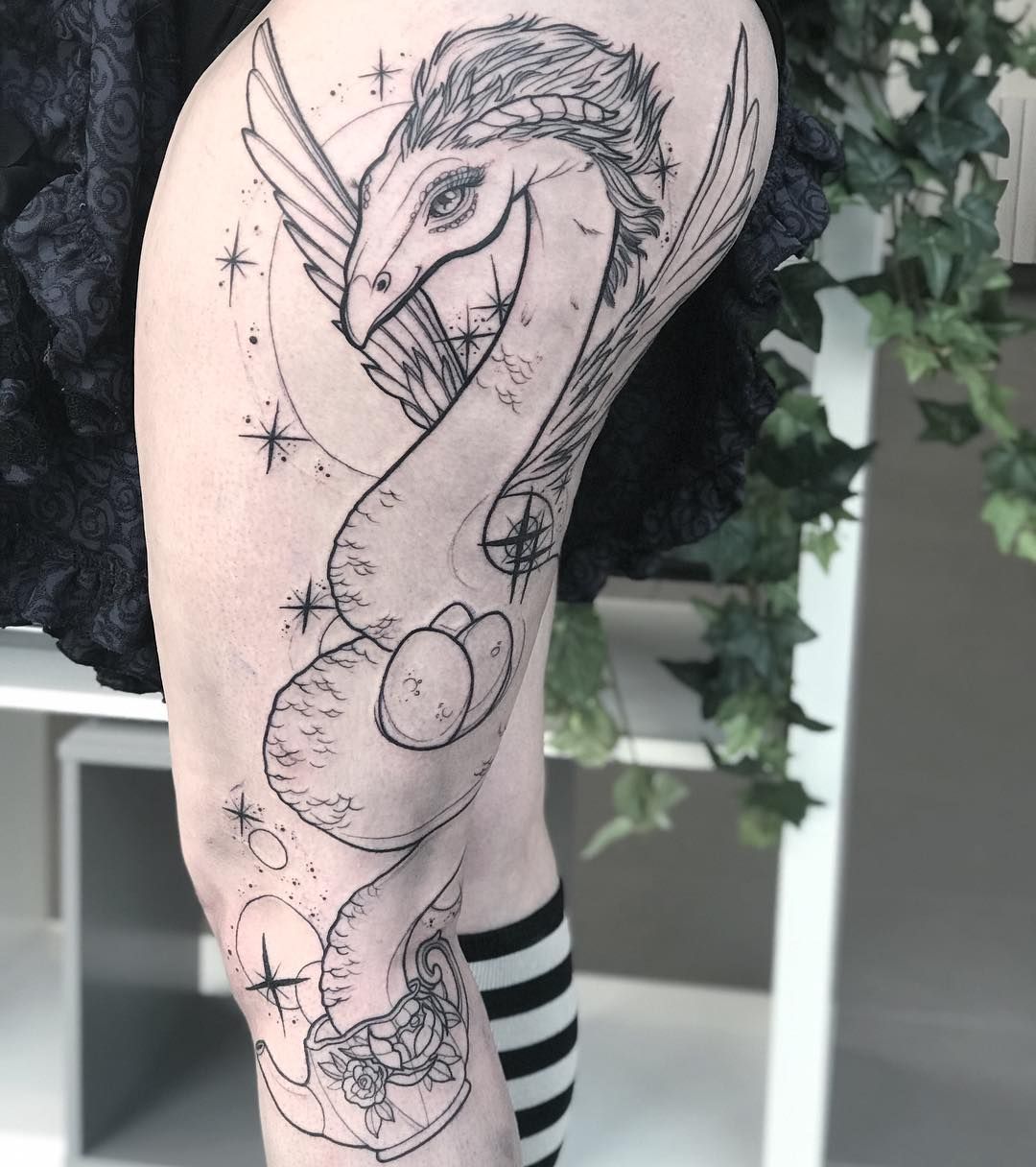 SpeakBeasty A Fantastic Beasts Podcast on Twitter Simplistic clean  lines are what were ALL about and this Occamy tattoo is absolutely  STUNNING  Which Beastie would you have tattooed on you SpeakBeasty 