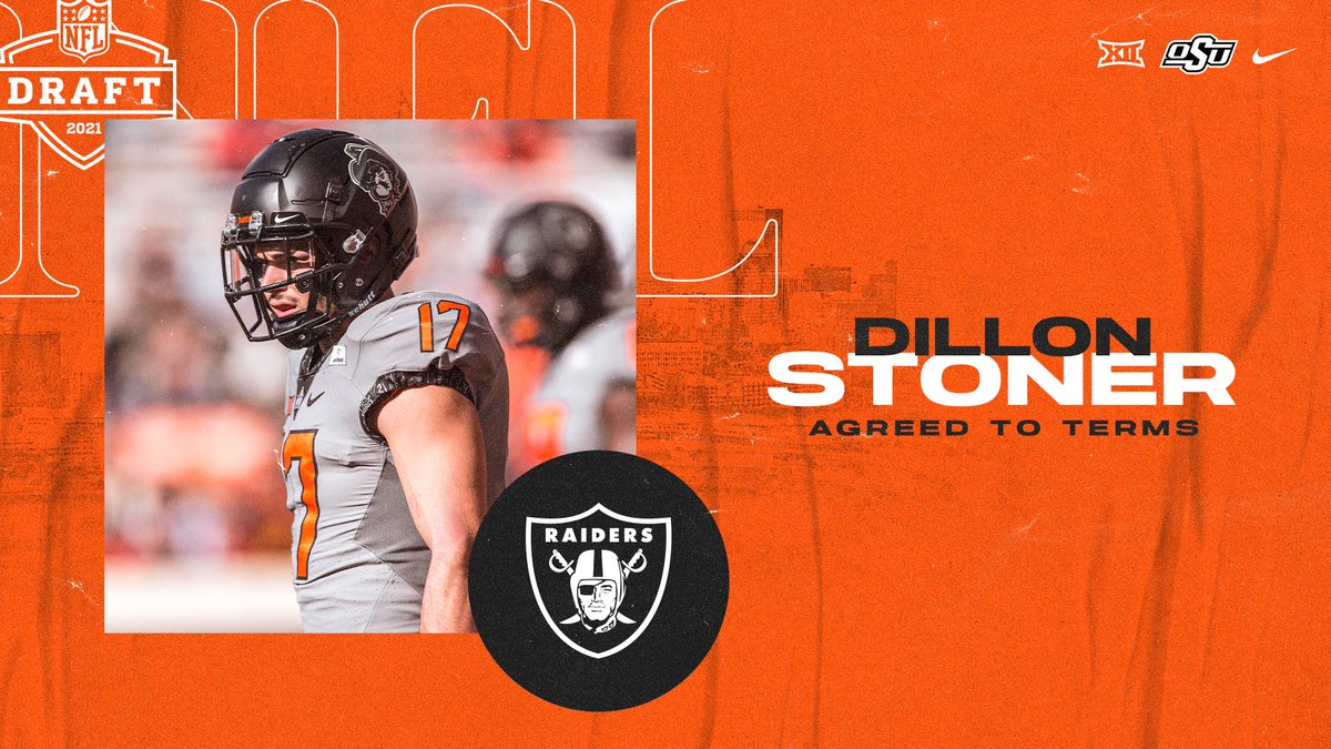 .<a href="/dillon_stoner/">Dillon Stoner</a> has agreed to terms with the <a href="/Raiders/">Las Vegas Raiders</a>. Let's go, Dillon!

#LetsRide | #GoPokes🏈