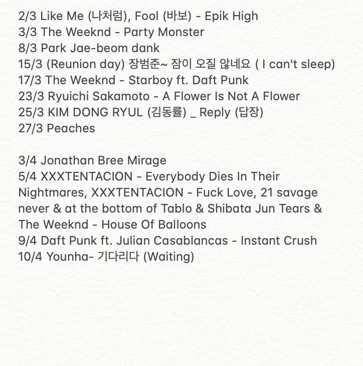 clothh1's tweet photo. for everyone asking here's the list #Friends프렌즈 https://t.co/Q1TcDIkVvi