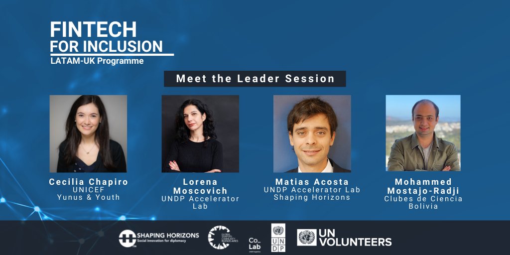 ShapingHorizons's tweet photo. #MeetTheLeader! Young participants just met with  @mohammedmostajo , @ceciliachapiro, @LMoscovich and @DrMatiasAcosta to discuss their lives and careers, and explore what it means to demonstrate leadership for social good. #FintechForInclusionSummit https://t.co/NNkLNHm5Gq