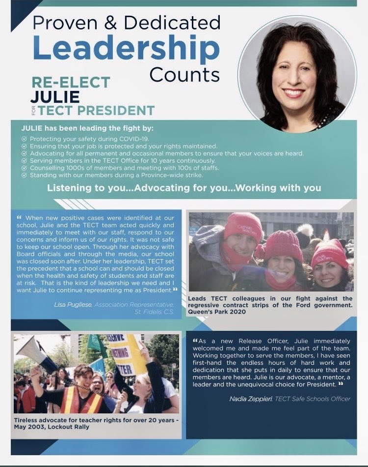 WongMinnan's tweet photo. Julie Is My Choice! Her proven leadership and years of continuous advocacy in protecting the rights of our members as a Release Officer through some of the toughest times is what we need.  On May 4-5, join me in re-electing Julie Altomare-DiNunzio for TECT President. https://t.co/ALSKPevXT7