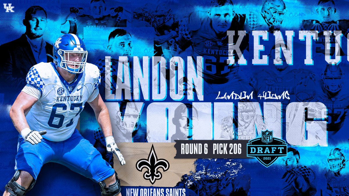 With the 206th pick in the 2021 #NFLDraft the <a href="/Saints/">New Orleans Saints</a>  select @Landon_Young_67 from the <a href="/universityofky/">University of Kentucky</a>
 
#RecruitAndDevelop x #BigBlueWall 😼🏈