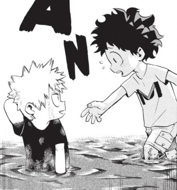 Another HC of mine is that, whilst he not particularly like it, I think Bakugou would atleast understand why Deku wants to save Shiggy. Because he was once that kid who looked like they needed help. Hori putting lil Deku in the same clothes in these panels was on purpose imo