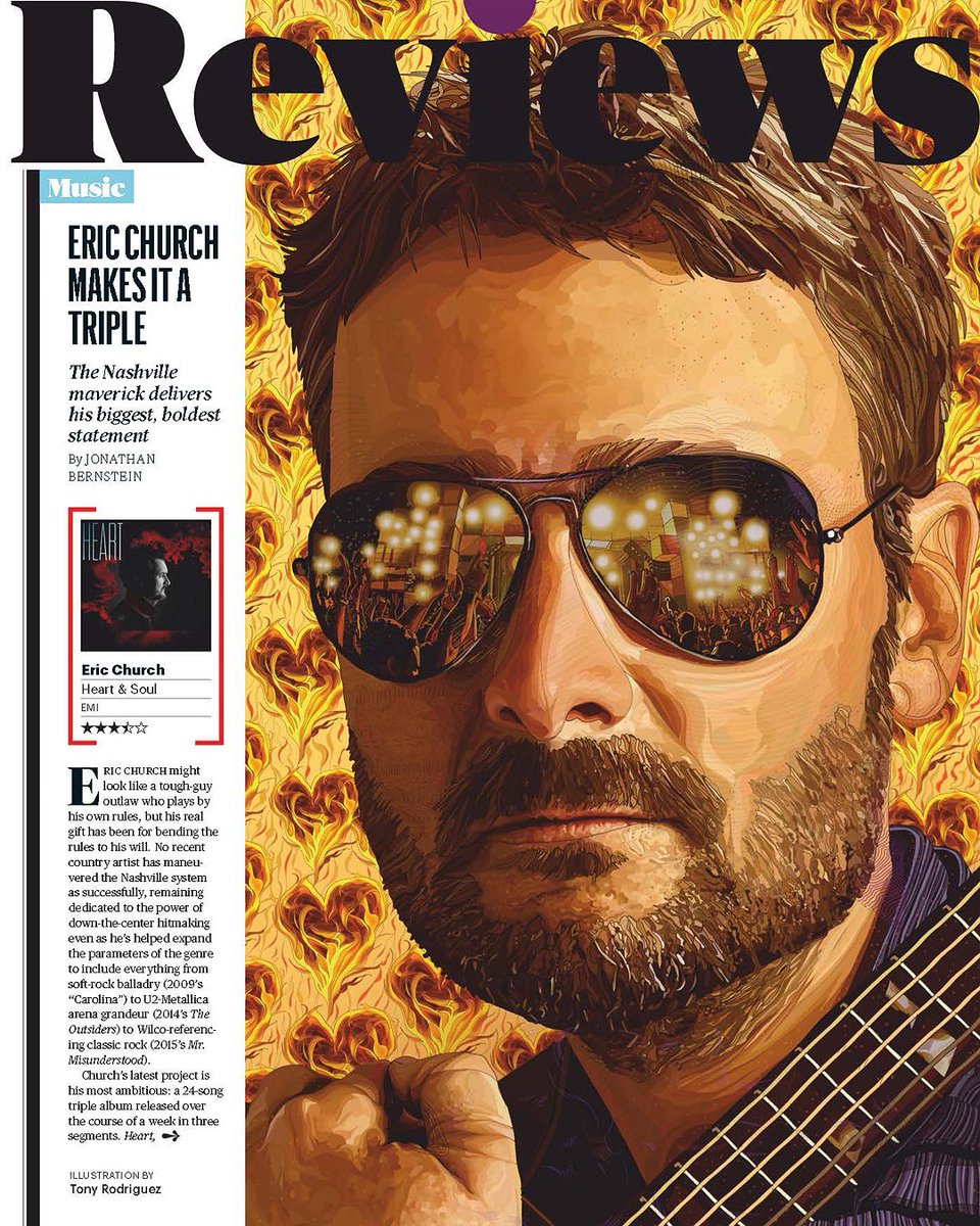 Recent collab with <a href="/RollingStone/">Rolling Stone</a> <a href="/ericchurch/">Eric Church</a> 'Heart on Fire' available wherever books and mags are sold ✌