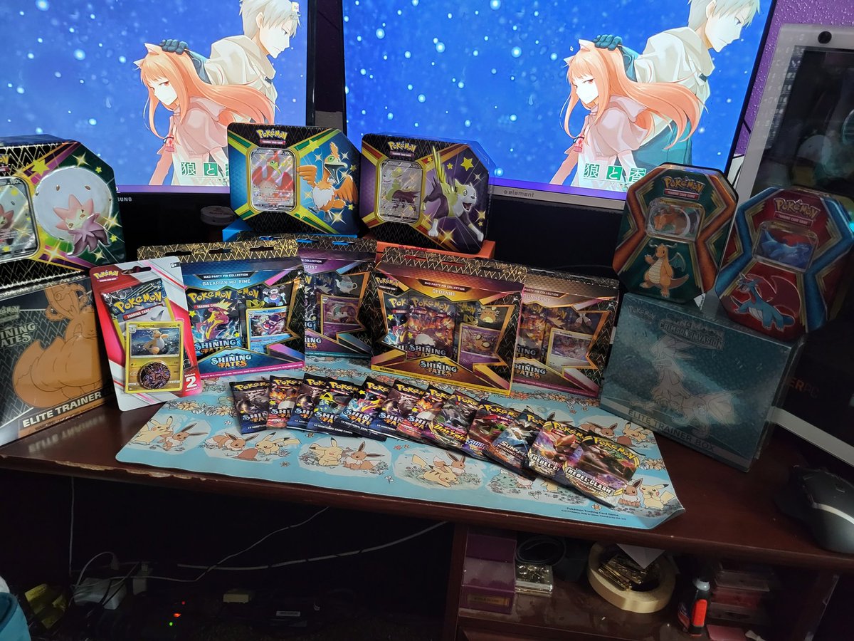 holowisewolf25's tweet photo. Next stream will be Monday May 3, 2021 at 6:30 pm cst. We'll be opening some dollar packs and shining fates. Hope you'll come hang out with me and bring me some good luck. 

https://t.co/sk63AMzwVZ https://t.co/b02tvWrHLf