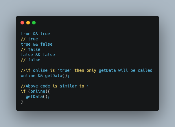 AltafKhokhar8's tweet image. 💡 Tip - Javascript short circuit

Evaluating AND (&amp;amp;&amp;amp;) if the 1st operand is false, JS will short-circuit and not even look at the 2nd operand.
#javascript #100DaysOfCode  #FrontEndDevelopment 
#Developer