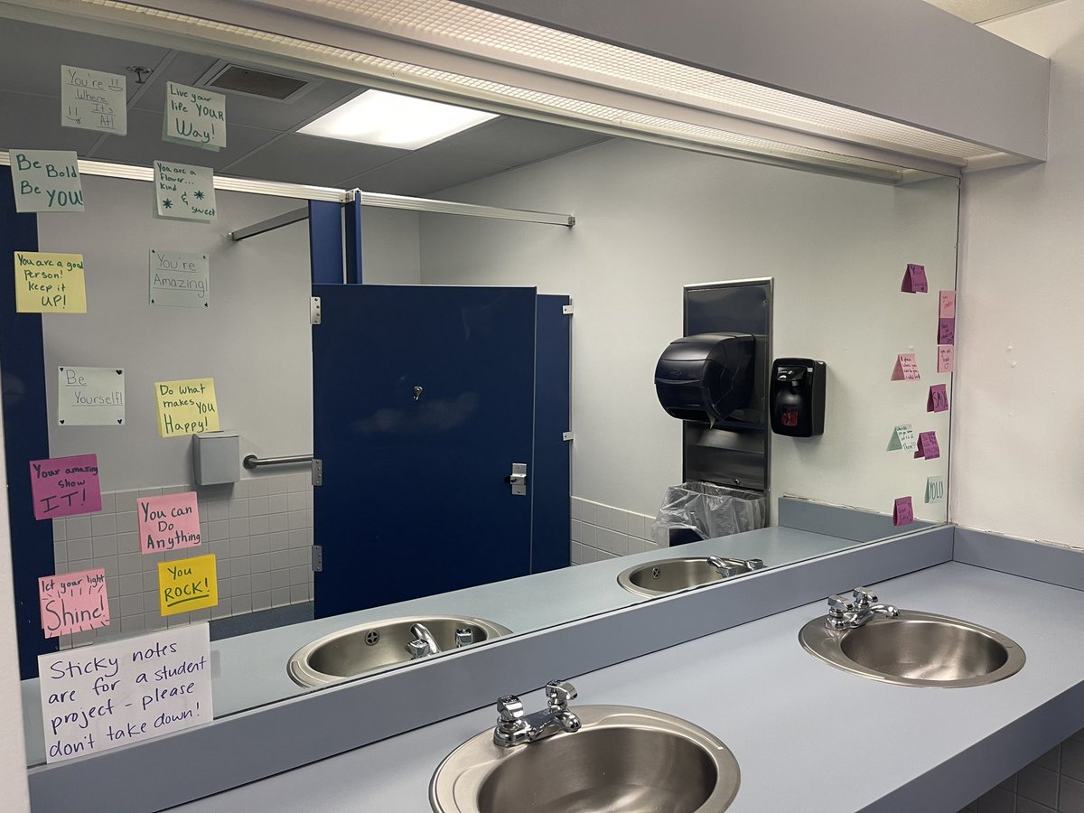 This student learned about Mirror Messages, an effort to increase self-esteem and body positivity. They created a slideshow that was shared in our school-wide guidance lessons & Ss put positive sticky notes up in bathroom mirrors.  #socialjusticeexploration  #mtsdvt  #sschat  #vted