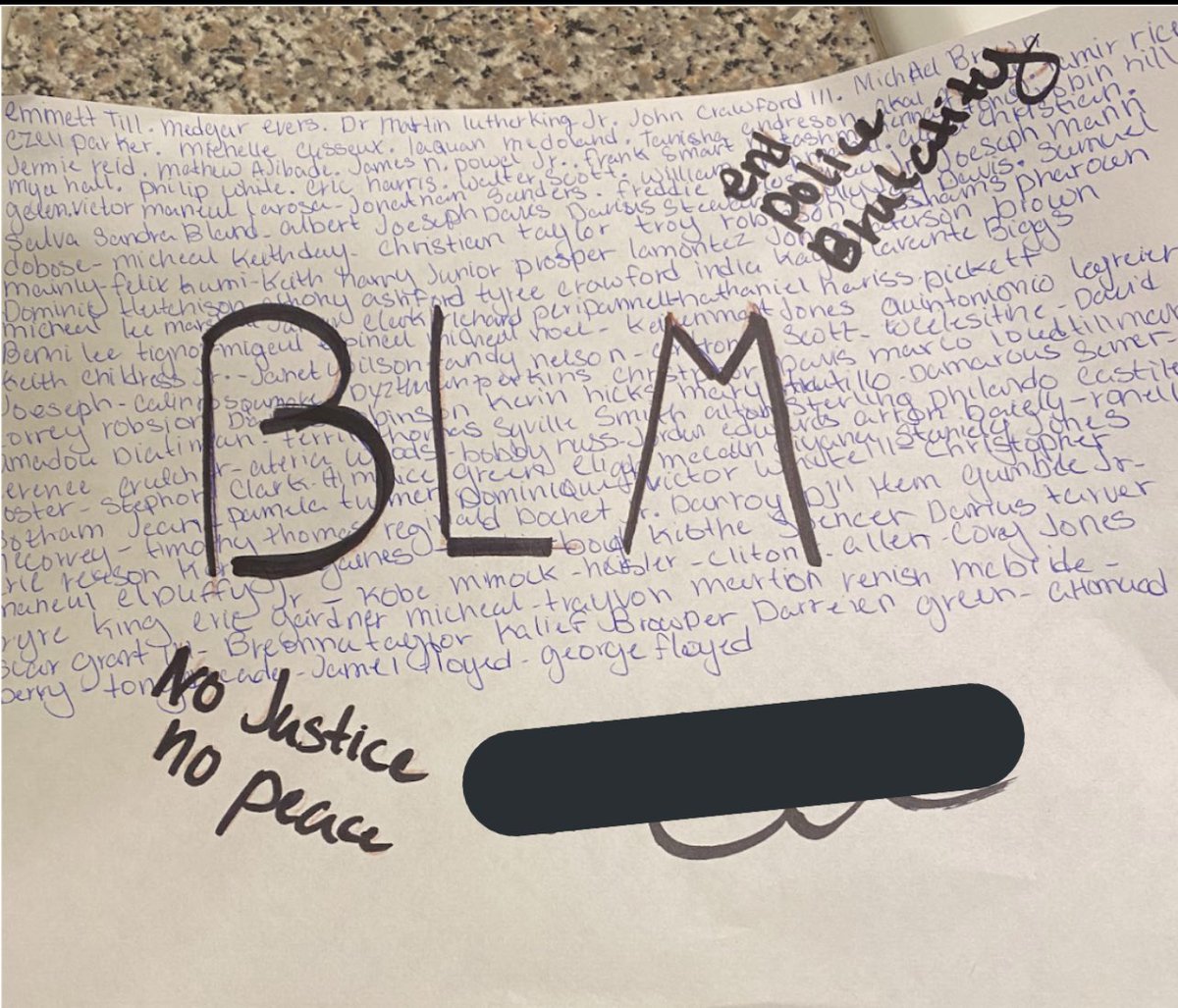 Two students created this poster to raise awareness about Black Lives Matter.  #socialjusticeexploration  #mtsdvt  #sschat  #vted