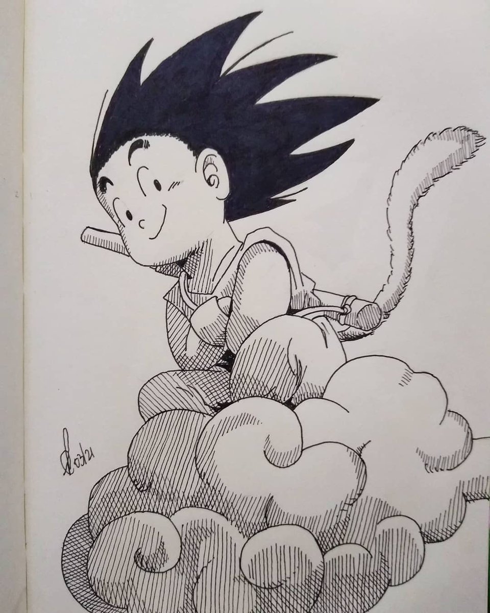 Desenheiro nas horas vagas 🇧🇷 on X: Goku e sua nuvem voadora! Se gostou  da um RT p/ ajudar a divulgar ;) #desenho #goku #draw #dragonball #dbz #art  #arte #ilustração #illustration #ink #