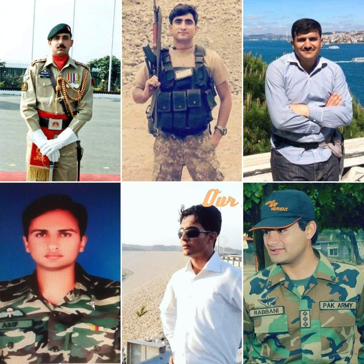 The unsung heroes who martyred in Waziristan while fighting against terrorists. We owe this peace to them.