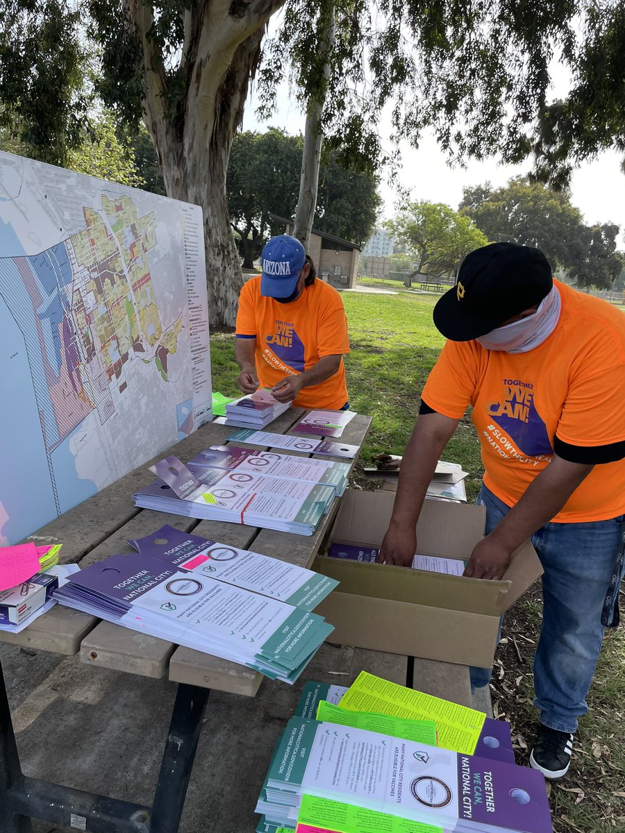 alesotelosolis's tweet photo. This AM, May 1st-International Day of the Worker-over 50 Union brothers &amp; sisters alongside other community members, dropped 4,000 COVID-19 vaccine info door hangers in our @CityOfNatlCity neighborhoods! 

Herd immunity: 48,000 of 60,000! Currently @ 25,000!#StrongerTogether👊🏽💜 https://t.co/xxBGQlDFXw