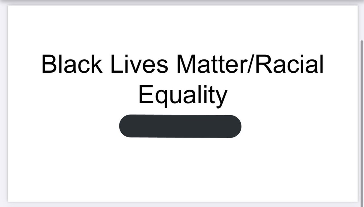 This student made a slideshow after to raise awareness about Black Lives Matter and racial equality.  #socialjusticeexploration  #mtsdvt  #sschat  #vted