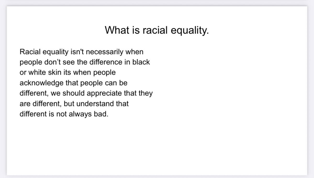 This student made a slideshow after to raise awareness about Black Lives Matter and racial equality.  #socialjusticeexploration  #mtsdvt  #sschat  #vted
