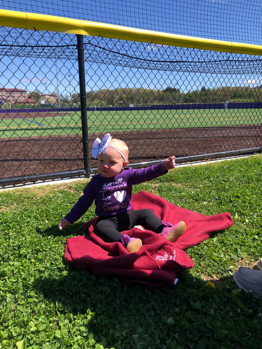 It’s safe to say Antonia loves baseball season! ⚾️💜 #mwbaseball #littlestfan  <a href="/the_real_coachT/">Pat Tierney</a>