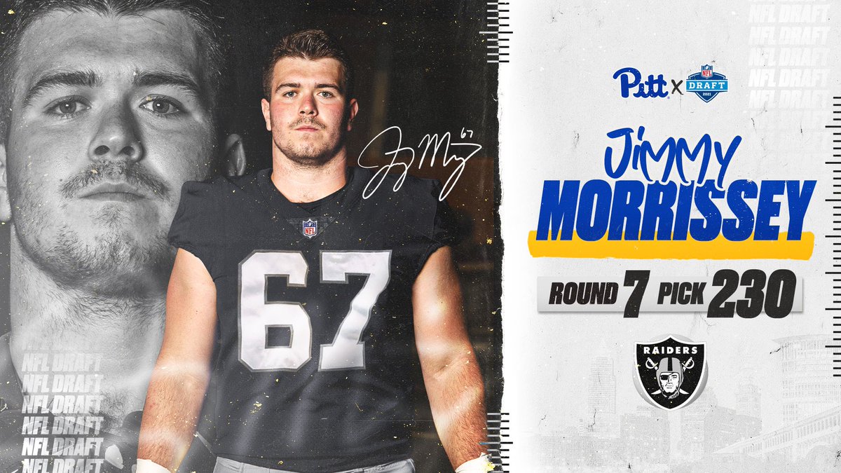 The Pick is IN‼️ <a href="/jimbo_slice123/">Jimmy Morrissey</a> to the Raiders!!! Congrats to a true PITT MAN🔥🔵🟡