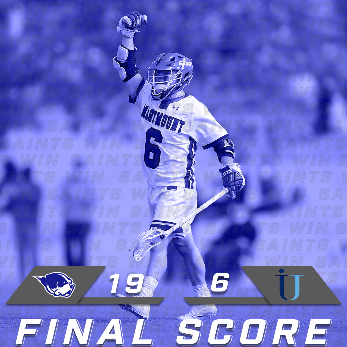 Marymount Athletics (@marymountsaints) on Twitter photo . <a href="/MarymountMLAX/">Marymount Men's Lax</a> is on to the <a href="/TheAtlanticEast/">Atlantic East Conference</a> semifinals after a first-round win over Immaculata! Hunter Ralston led the team with four goals, while Jack Williams led with five assists and seven points.
🔗: marymountsaints.com/x/8uwr1
#WeBleedBlue . <a href="/MarymountMLAX/">Marymount Men's Lax</a> is on to the <a href="/TheAtlanticEast/">Atlantic East Conference</a> semifinals after a first-round win over Immaculata! Hunter Ralston led the team with four goals, while Jack Williams led with five assists and seven points.
🔗: marymountsaints.com/x/8uwr1
#WeBleedBlue