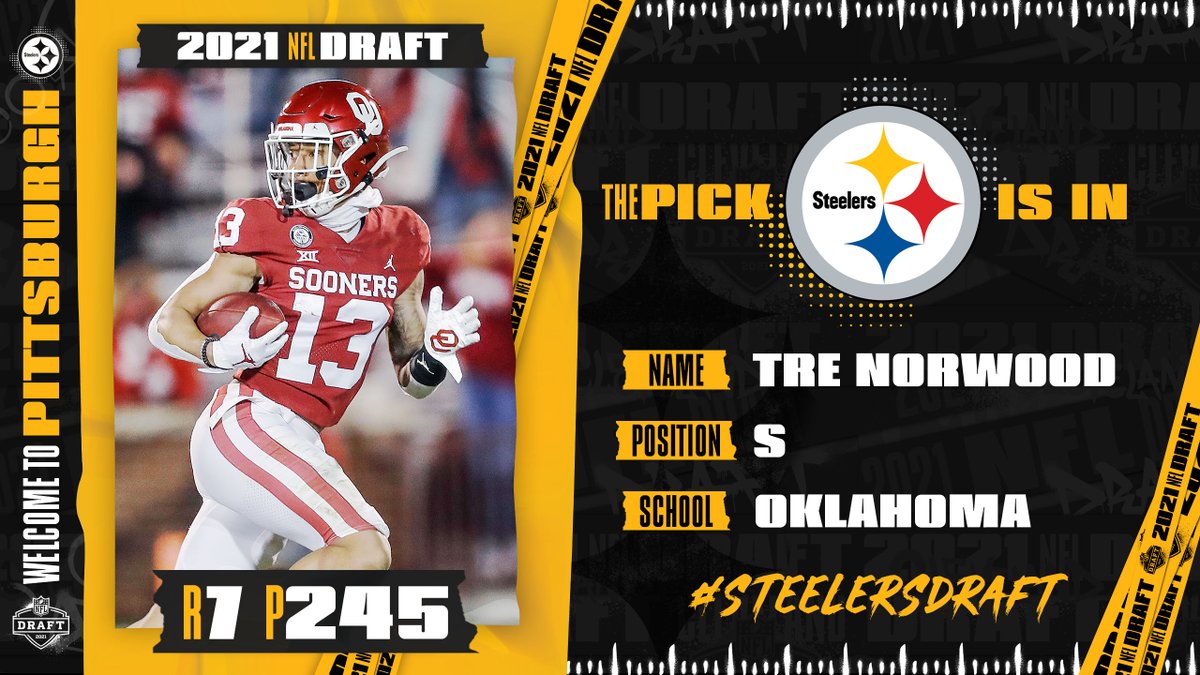 Pittsburgh Steelers on X: With the 245th pick in the #NFLDraft, we select  S Tre Norwood. #SteelersDraft  / X