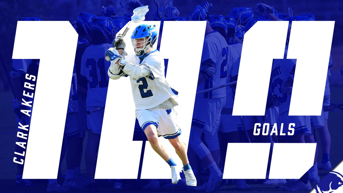 Marymount Athletics (@marymountsaints) on Twitter photo Clark Akers put away his 100th career goal for <a href="/MarymountMLAX/">Marymount Men's Lax</a> in the team's win over Immaculata! He tallied three scores in the game to move to seventh all-time in the program for career goals. He is the seventh Saints to reach the 100-goal mark.
#WeBleedBlue Clark Akers put away his 100th career goal for <a href="/MarymountMLAX/">Marymount Men's Lax</a> in the team's win over Immaculata! He tallied three scores in the game to move to seventh all-time in the program for career goals. He is the seventh Saints to reach the 100-goal mark.
#WeBleedBlue