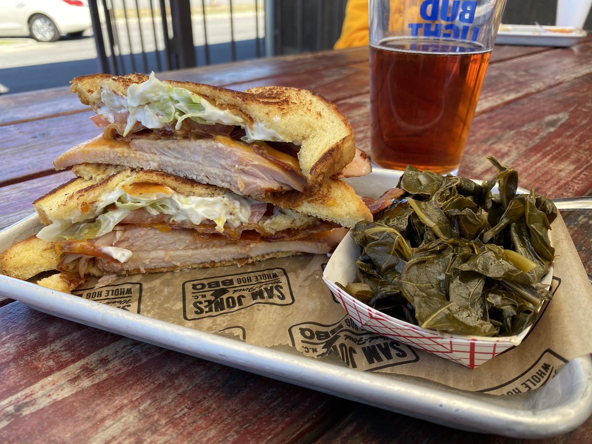 Of course I had to get up to  @samjones_bbq too. Went with the smoked turkey club for a little variety. – bei  Sam Jones BBQ