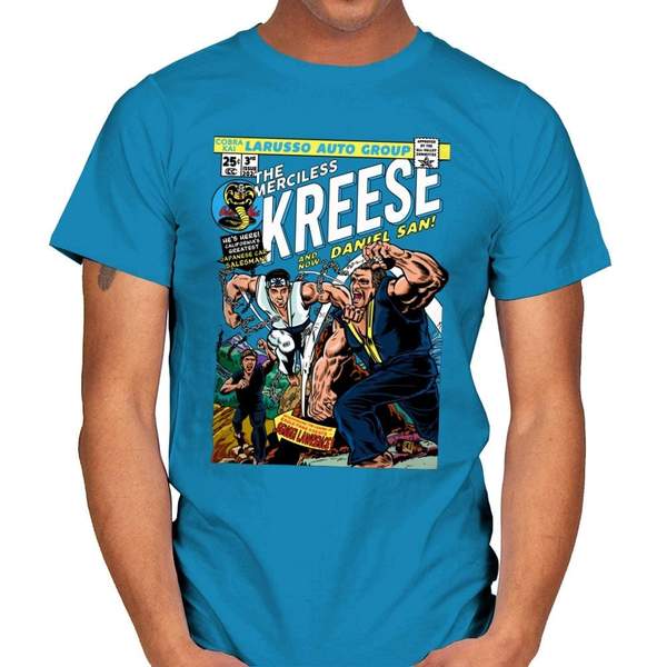 theshirtlist's tweet photo. THE MERCILESS KREESE T-Shirt - https://t.co/lpfihI1Bpk Cobra Kai t-shirt from @CoDdesigns &amp; @riptapparel for just $14! #CobraKai #CoDDesigns #ComicBook #DanielLaRusso #JohnKreese #JohnnyLawrence #Movie #Parody #StevenGelenter #TheKarateKid #TV https://t.co/lCogL4nlf5