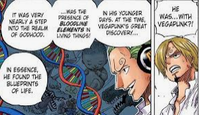 This is an easily missed detail but Ceaser is actually familiar with Judge and Judge is known to have worked with Vegapunk. Together they were researching the Lineage Factor.Judge also used a stimulant drug in his experiments on his own children.